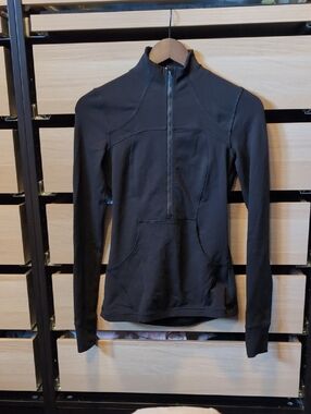 lululemon athletica Black Half-Zip Long Sleeve Top